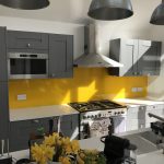 Yellow Kitchen Glass Splashbacks